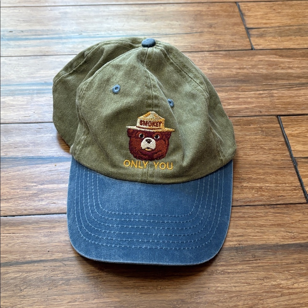 Smokey the Bear Only You Vintage Embroidered Baseball Hat Adjustable Strap back - Picture 2 of 8